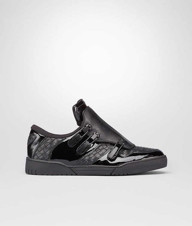BOTTEGA VENETA Nero Intrecciato Calf Vernis Sneaker Sneaker or Sandal U fp