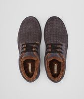 Bottega Veneta® Medium Grey Intrecciato Suede Sneaker Bottega Veneta® Medium Grey Intrecciato Suede Sneaker