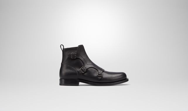 BOTTEGA VENETA - Nero Calf Leather Ankle Boot