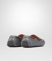 Bottega Veneta® New Light Grey Intrecciato Washed Cervo Moccasin Bottega Veneta® New Light Grey Intrecciato Washed Cervo Moccasin