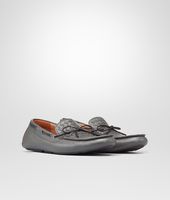 Bottega Veneta® New Light Grey Intrecciato Washed Cervo Moccasin Bottega Veneta® New Light Grey Intrecciato Washed Cervo Moccasin