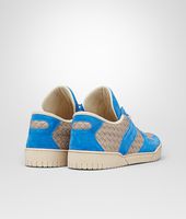 Bottega Veneta® Sand Signal Blue Intrecciato Calf Suede Sneaker Bottega Veneta® Sand Signal Blue Intrecciato Calf Suede Sneaker