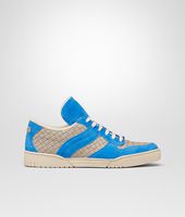 Bottega Veneta® Sand Signal Blue Intrecciato Calf Suede Sneaker Bottega Veneta® Sand Signal Blue Intrecciato Calf Suede Sneaker
