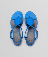 Bottega Veneta® Signal Blue Intrecciato Nappa Sandal Bottega Veneta® Signal Blue Intrecciato Nappa Sandal