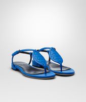 Bottega Veneta® Signal Blue Intrecciato Nappa Sandal Bottega Veneta® Signal Blue Intrecciato Nappa Sandal