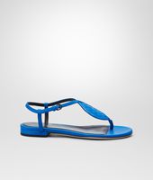 Bottega Veneta® Signal Blue Intrecciato Nappa Sandal Bottega Veneta® Signal Blue Intrecciato Nappa Sandal