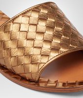 Bottega Veneta® NEW BRONZE INTRECCIATO CALF METAL SANDAL Bottega Veneta® NEW BRONZE INTRECCIATO CALF METAL SANDAL