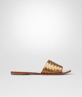 Bottega Veneta® NEW BRONZE INTRECCIATO CALF METAL SANDAL Bottega Veneta® NEW BRONZE INTRECCIATO CALF METAL SANDAL