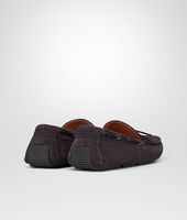 Bottega Veneta® Medium Grey Intrecciato Suede Moccasin Bottega Veneta® Medium Grey Intrecciato Suede Moccasin