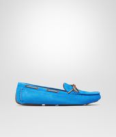 Bottega Veneta® MOKASSIN AUS WILDLEDER INTRECCIATO SIGNAL BLUE Bottega Veneta® MOKASSIN AUS WILDLEDER INTRECCIATO SIGNAL BLUE