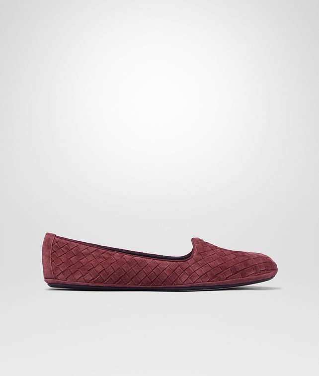 BOTTEGA VENETA AUBERGINE Intrecciato Suede OUTDOOR SLIPPER Flat D fp