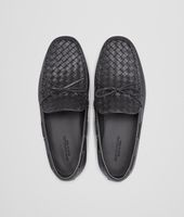 Bottega Veneta® Nero Intrecciato Soft Calf Moccasin Bottega Veneta® Nero Intrecciato Soft Calf Moccasin