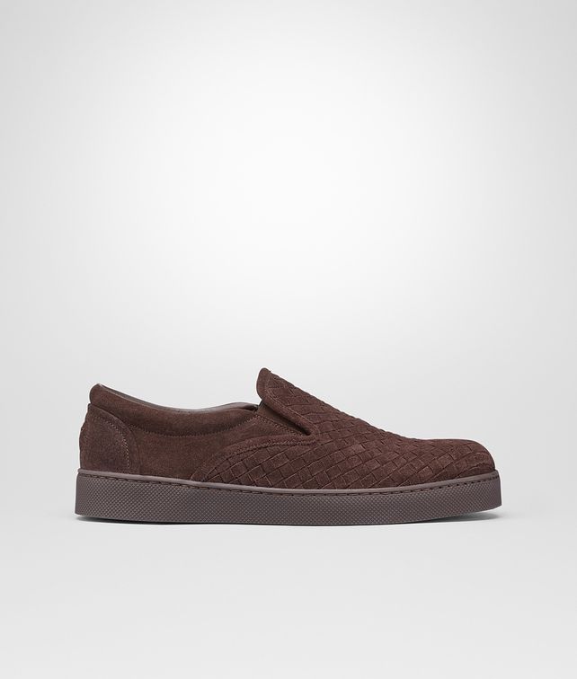 BOTTEGA VENETA Espresso Intrecciato Suede Sneaker Sneaker or Sandal U fp