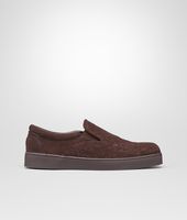 Bottega Veneta® Espresso Intrecciato Suede Sneaker Bottega Veneta® Espresso Intrecciato Suede Sneaker