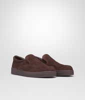 Bottega Veneta® Espresso Intrecciato Suede Sneaker Bottega Veneta® Espresso Intrecciato Suede Sneaker