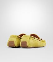 Bottega Veneta® New Chartreuse Intrecciato Suede Moccasin Bottega Veneta® New Chartreuse Intrecciato Suede Moccasin