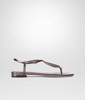 Bottega Veneta® New Light Grey Intrecciato Mirror Metal Sandal Bottega Veneta® New Light Grey Intrecciato Mirror Metal Sandal