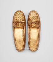 Bottega Veneta® New Bronze Intrecciato Cervo Metal Mocassin Bottega Veneta® New Bronze Intrecciato Cervo Metal Mocassin