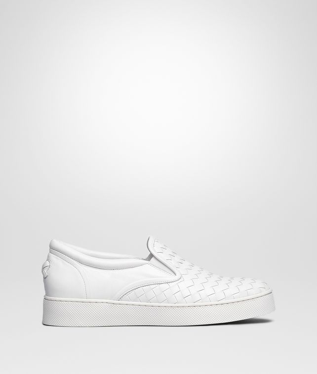 BOTTEGA VENETA DODGER SNEAKER IN BIANCO INTRECCIATO NAPPA Trainers D fp