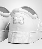 Bottega Veneta® BIANCO INTRECCIATO NAPPA SLIP-ON SNEAKER Bottega Veneta® BIANCO INTRECCIATO NAPPA SLIP-ON SNEAKER