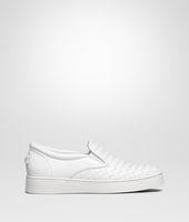 Bottega Veneta® BIANCO INTRECCIATO NAPPA SLIP-ON SNEAKER Bottega Veneta® BIANCO INTRECCIATO NAPPA SLIP-ON SNEAKER