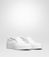 Bottega Veneta® BIANCO INTRECCIATO NAPPA SLIP-ON SNEAKER Bottega Veneta® BIANCO INTRECCIATO NAPPA SLIP-ON SNEAKER
