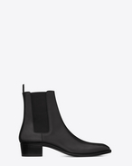 Klassisches WYATT 40 Chelsea Stiefel aus schwarzem Leder