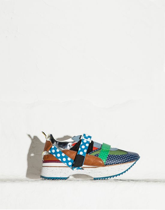 Isabel Marant Suede Leather Wedge Black White Sneakers Online Store