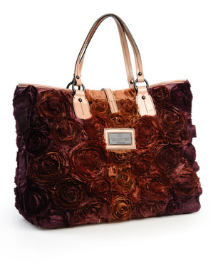 Rosier tote with taffeta flowers 451153932V 11 f beauty health