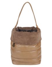 MONCLER - Large leather bag