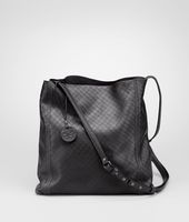 Bottega Veneta® Nero Intrecciomirage Cross Body Bag Bottega Veneta® Nero Intrecciomirage Cross Body Bag