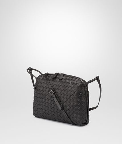 BOTTEGA VENETA - Nero Intrecciato Nappa Cross Body Bag