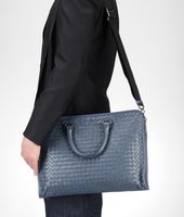 Bottega Veneta® Nero Intrecciato Light Calf Briefcase Bottega Veneta® Nero Intrecciato Light Calf Briefcase