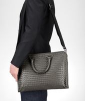 Bottega Veneta® Nero Intrecciato Light Calf Briefcase Bottega Veneta® Nero Intrecciato Light Calf Briefcase