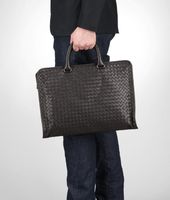 Bottega Veneta® Nero Intrecciato Light Calf Briefcase Bottega Veneta® Nero Intrecciato Light Calf Briefcase