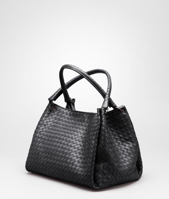 BOTTEGA VENETA Ebano Intrecciato Nappa Parachute Bag Shoulder or hobo bag D fp