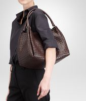 Bottega Veneta® Ebano Intrecciato Nappa Parachute Bag Bottega Veneta® Ebano Intrecciato Nappa Parachute Bag