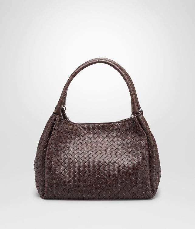 BOTTEGA VENETA Ebano Intrecciato Nappa Parachute Bag Shoulder or hobo bag D fp