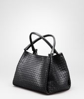 Bottega Veneta® Ebano Intrecciato Nappa Parachute Bag Bottega Veneta® Ebano Intrecciato Nappa Parachute Bag