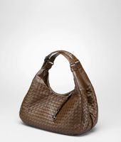 Bottega Veneta® Ebano Intrecciato Nappa Campana Bag Bottega Veneta® Ebano Intrecciato Nappa Campana Bag