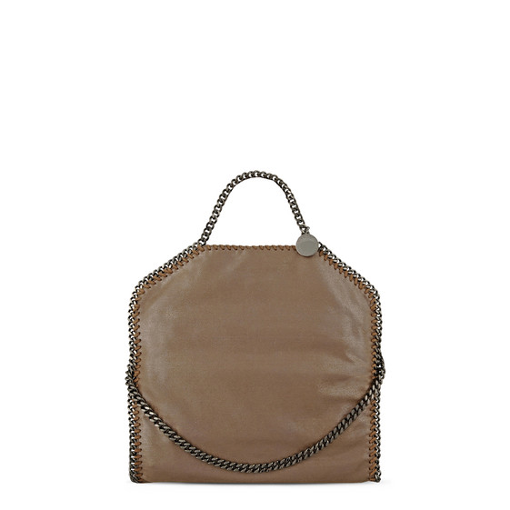 Stella McCartney, Tasche Falabella in Chamois-Optik mit Fold Over-Verschluss