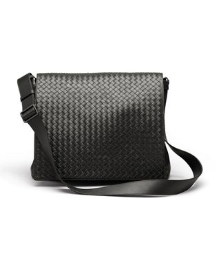 BOTTEGA VENETA - Nero Intrecciato VN Cross Body Messenger