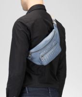 Bottega Veneta® Krim Stone Intrecciato Light Calf Belt Bag Bottega Veneta® Krim Stone Intrecciato Light Calf Belt Bag