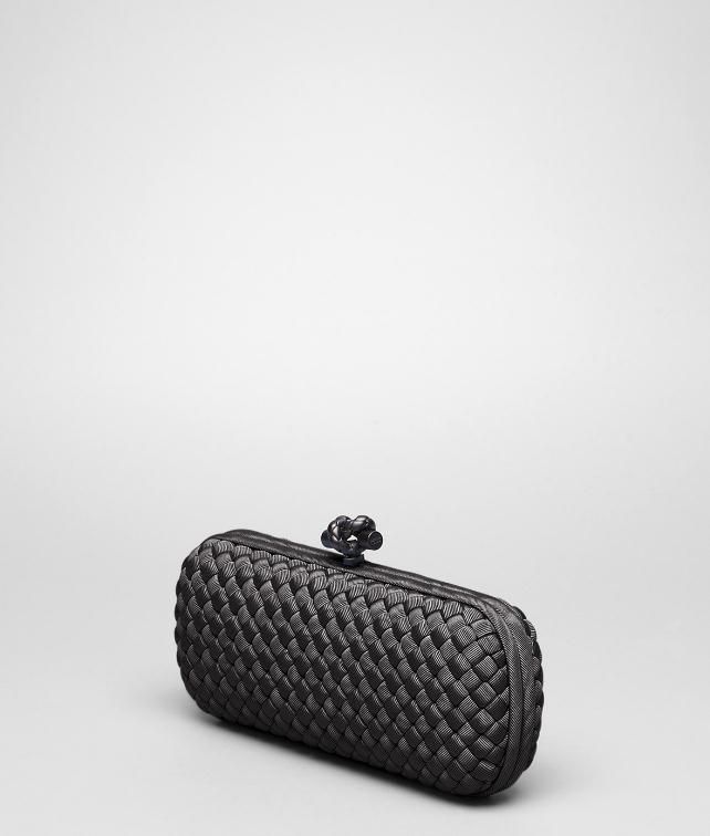BOTTEGA VENETA Intrecciato Silk Stretch Knot Clutch D fp