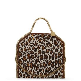 STELLA McCARTNEY, Shoulder Bag, Falabella Leopard Print Fold Over Tote 