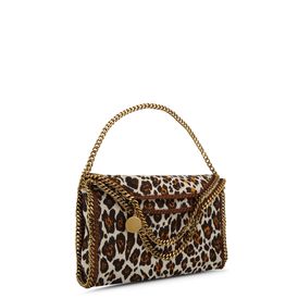 STELLA McCARTNEY, Shoulder Bag, Falabella Leopard Print Fold Over Tote 