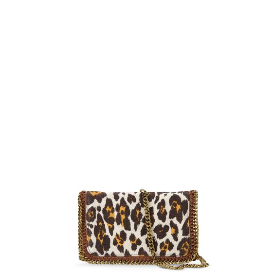 Stella McCartney, Tasche Falabella mit Leopardprint und Fold Over-Verschluss