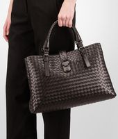 Bottega Veneta® Nero Light Calf Intrecciato Roma Bag Bottega Veneta® Nero Light Calf Intrecciato Roma Bag