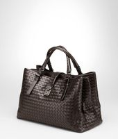 Bottega Veneta® Nero Light Calf Intrecciato Roma Bag Bottega Veneta® Nero Light Calf Intrecciato Roma Bag