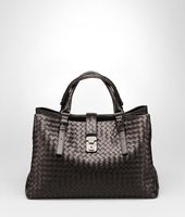 Bottega Veneta® Nero Light Calf Intrecciato Roma Bag Bottega Veneta® Nero Light Calf Intrecciato Roma Bag